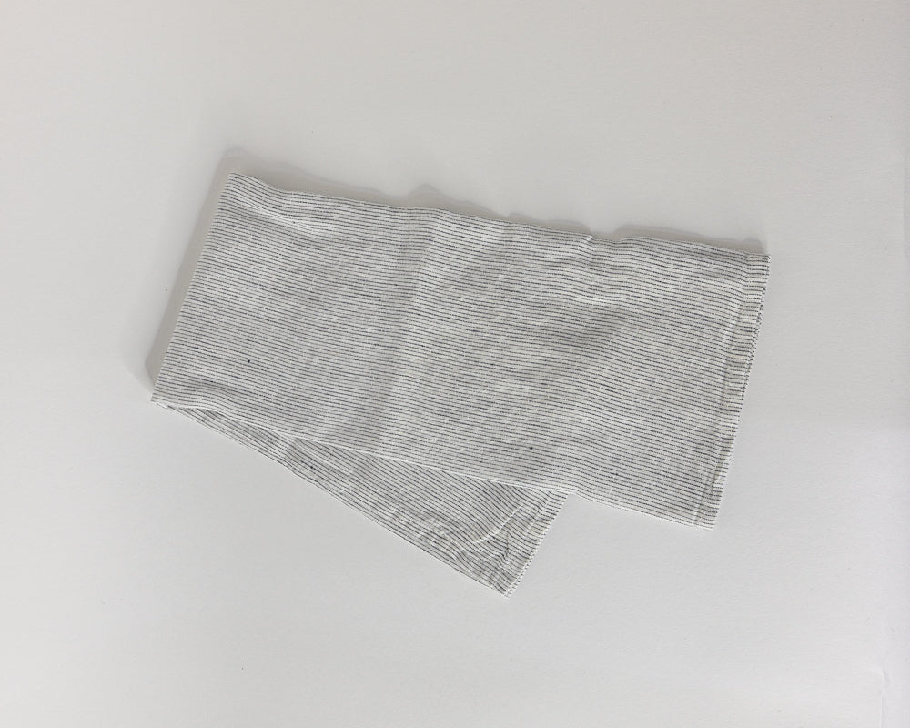 Farmer's Son Co. - Linen Kitchen Towel - Black Pencil Stripe