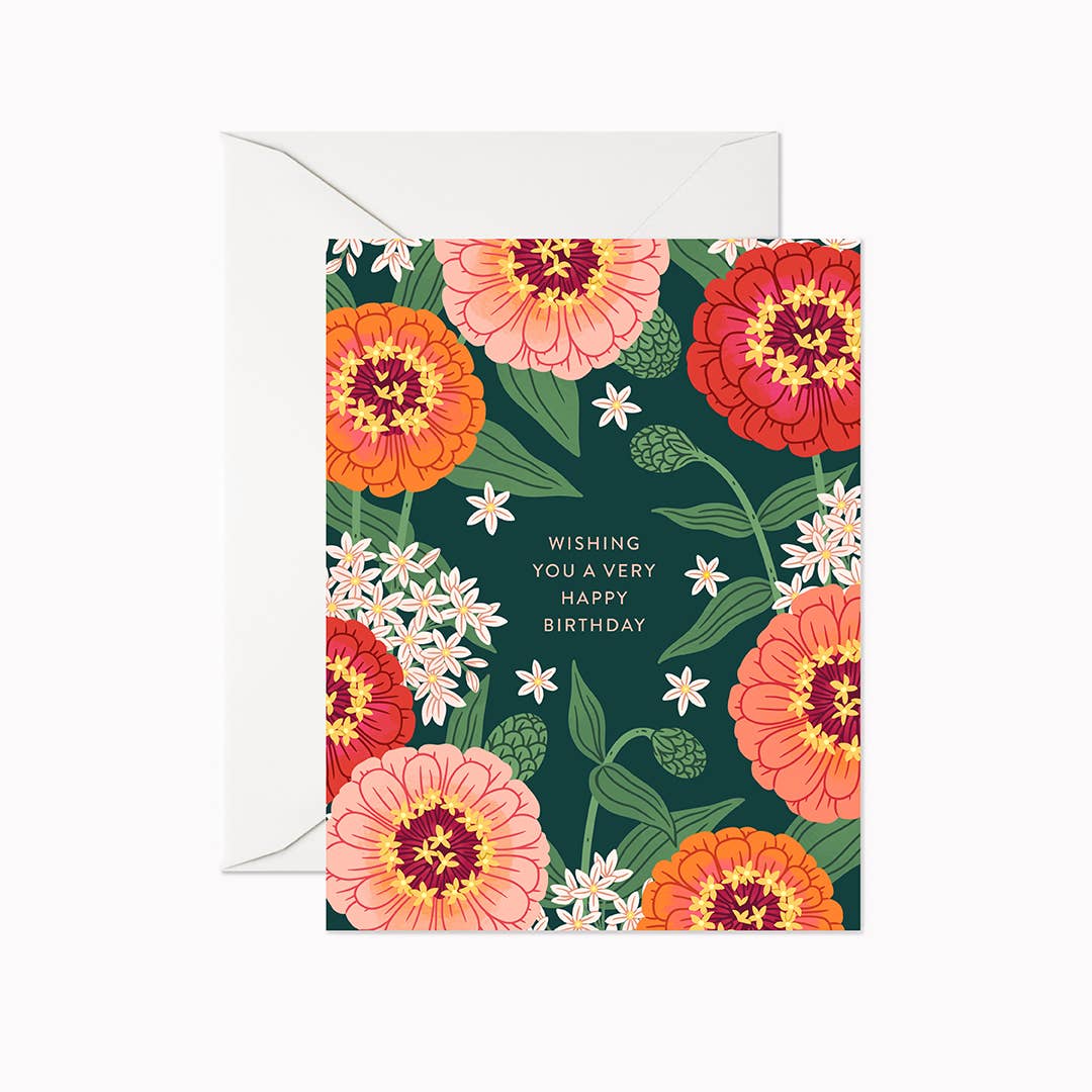 Linden Paper Co - Zinnia Happy Birthday