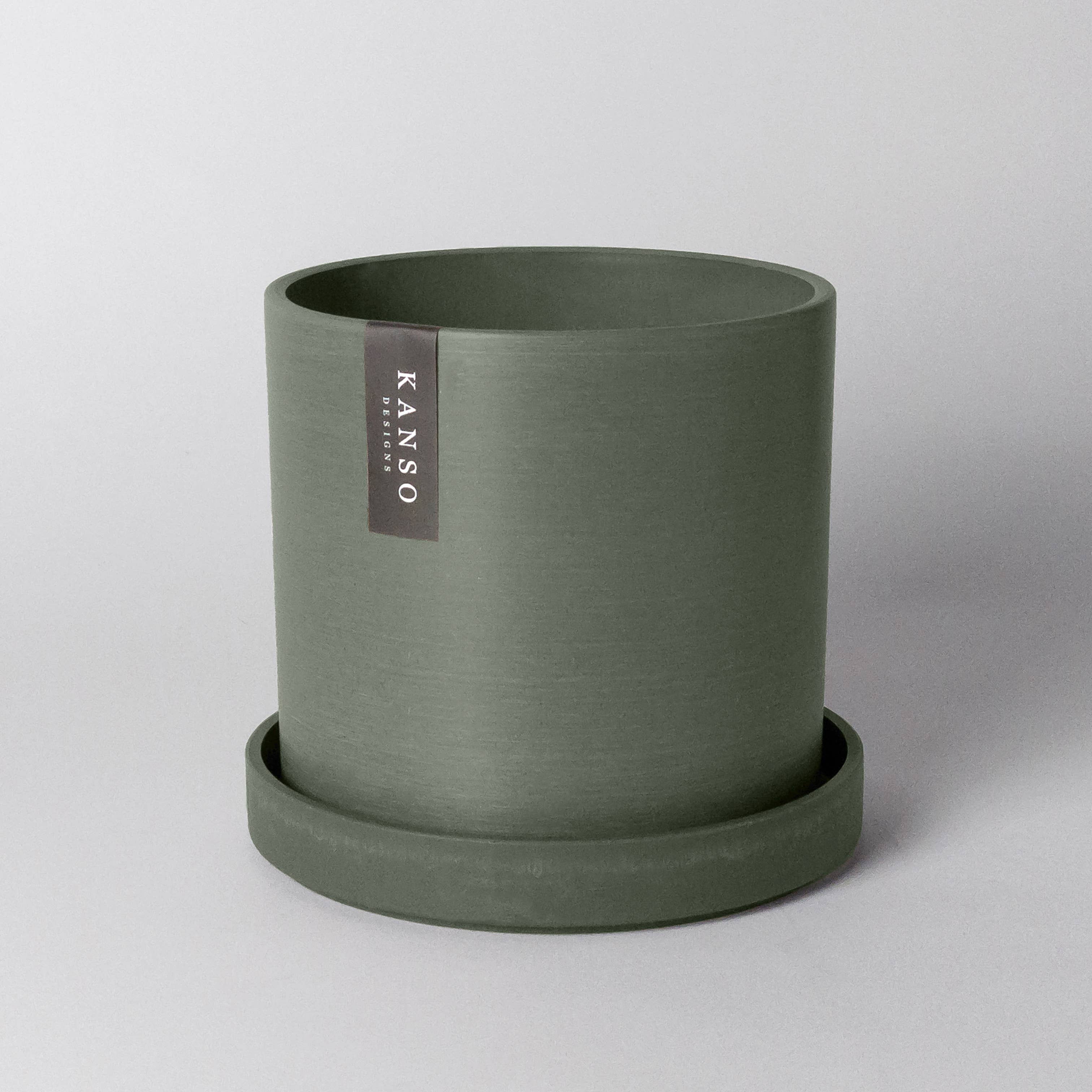Kanso - 7" Signature Planter & Saucer | Olive Sage