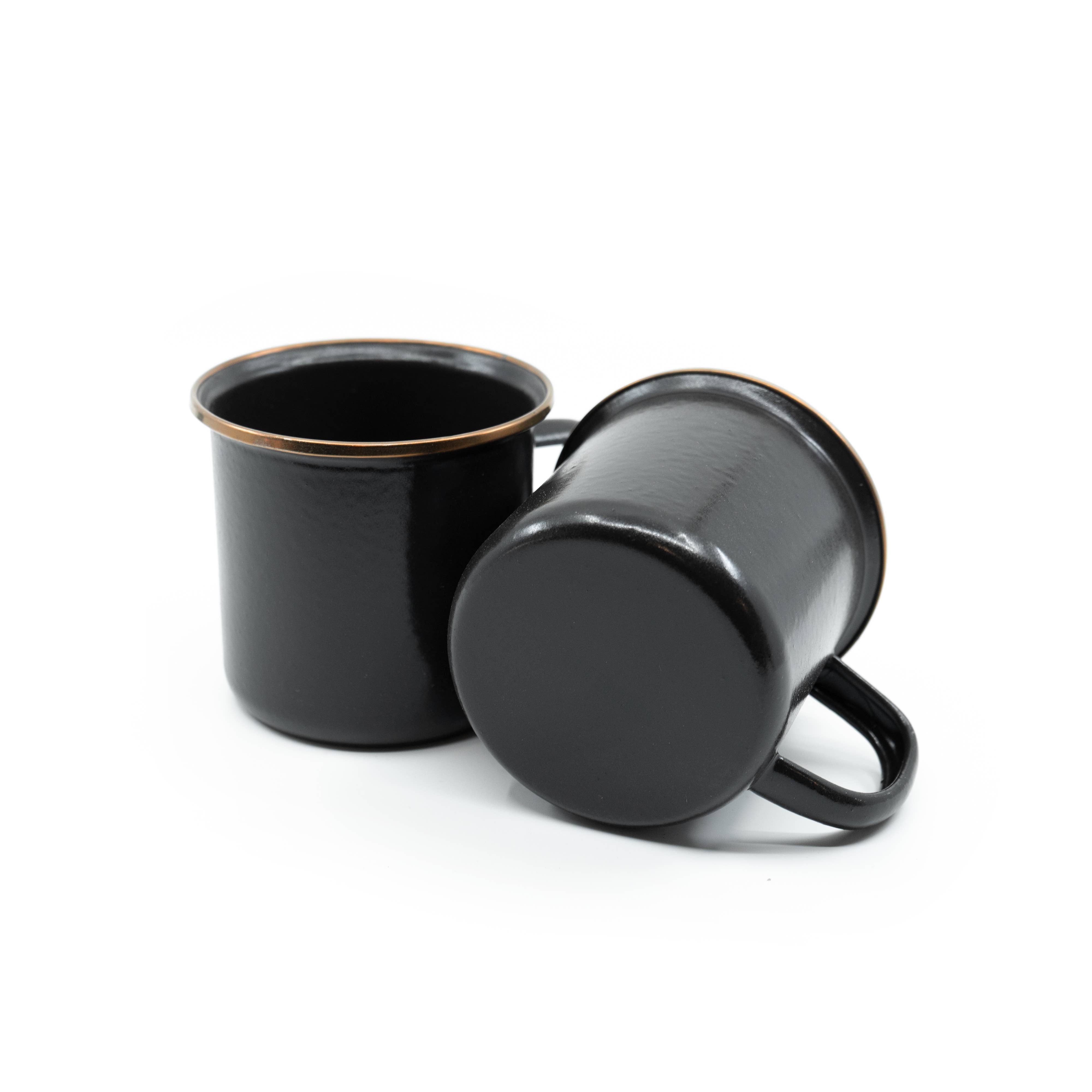 Enamel Cup (Set of 2): Charcoal