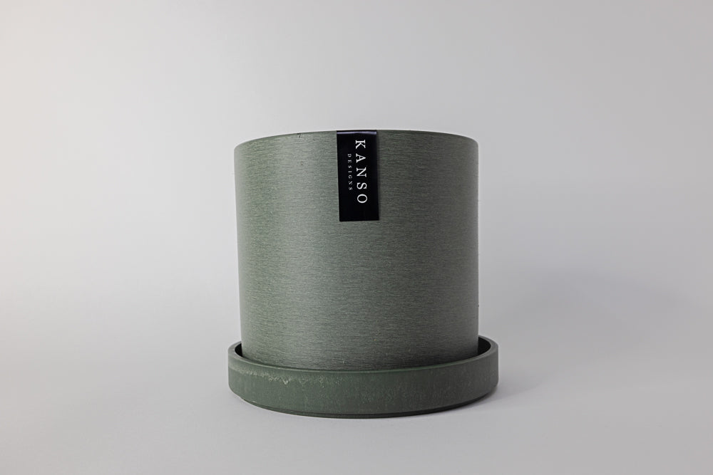 Kanso - 7" Signature Planter & Saucer | Olive Sage
