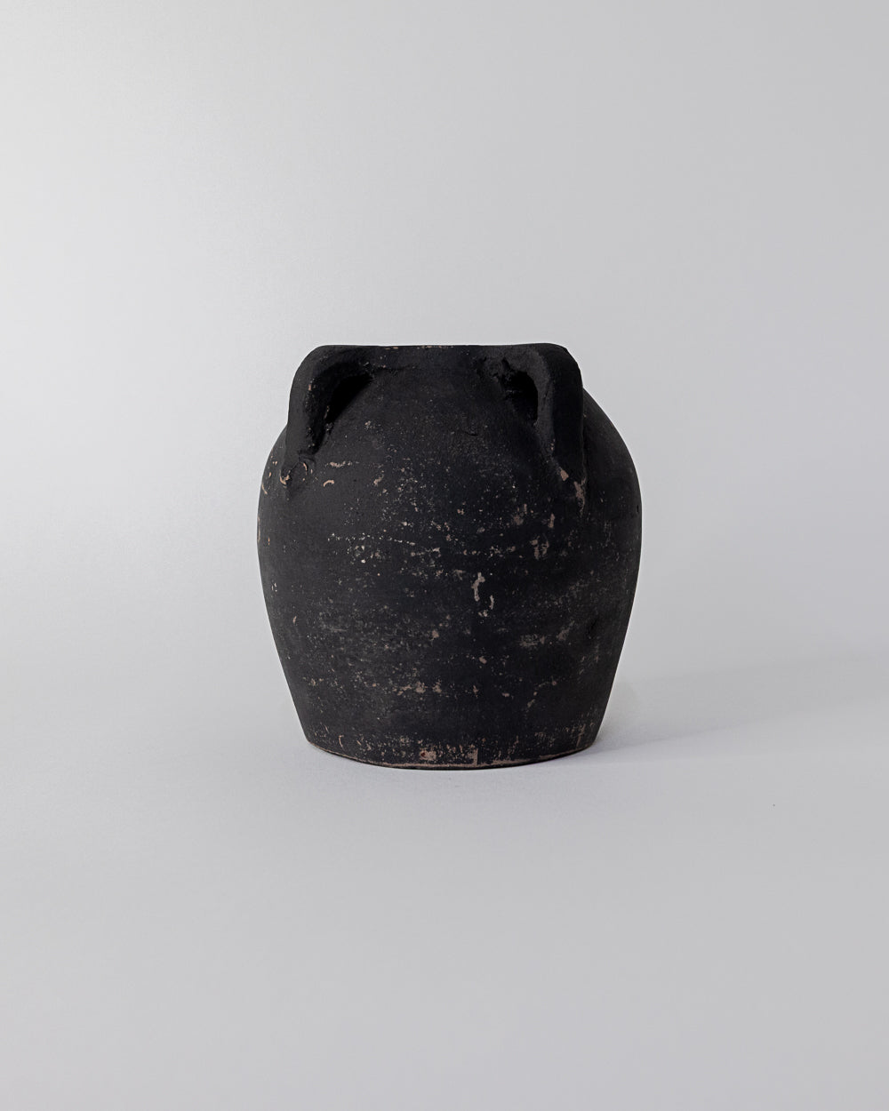 Luxe B Co - Noir Black Wash Vase With Handles Small