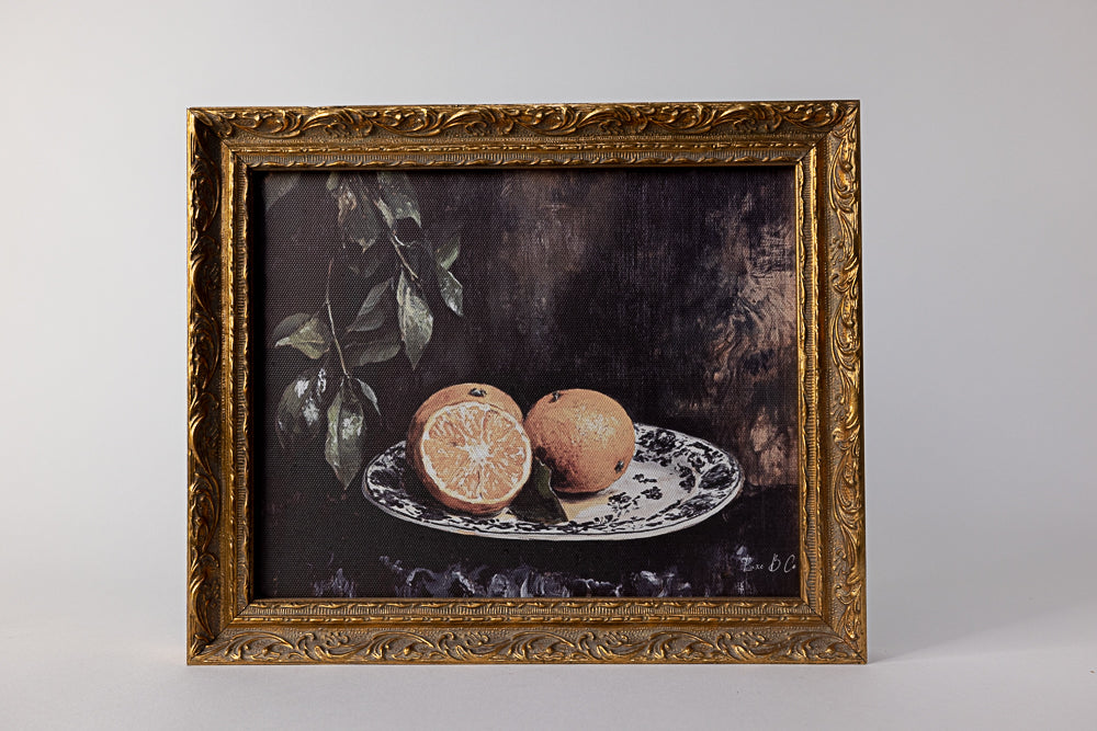 Luxe B Co. - Vintage Mandarin | French Brass Gold Mould Framed Art: 8 x 10