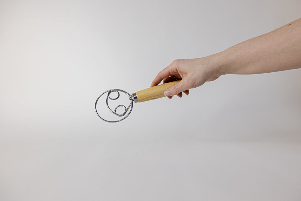 Fodory - Dough Whisk Wooden Handle