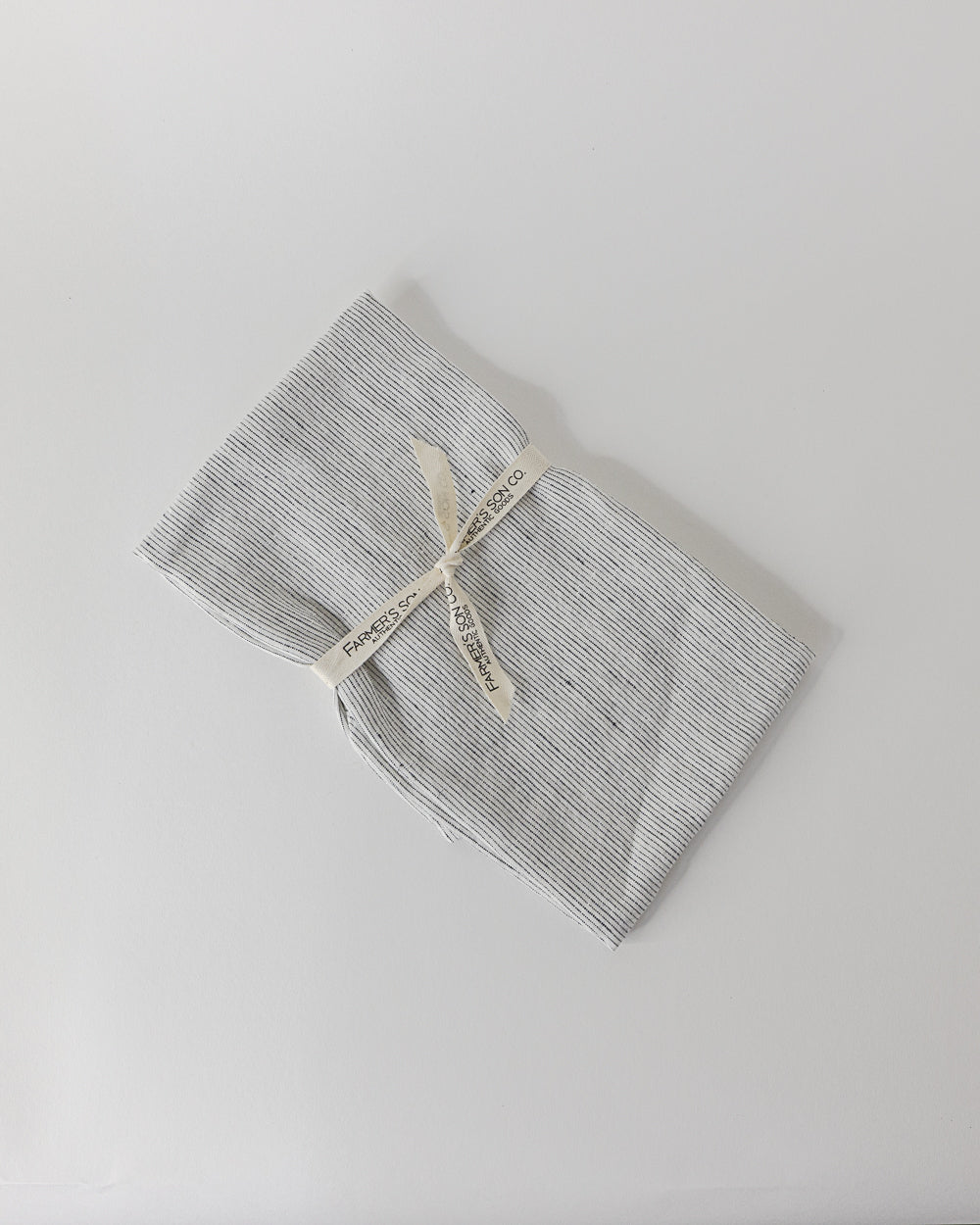 Farmer's Son Co. - Linen Kitchen Towel - Black Pencil Stripe