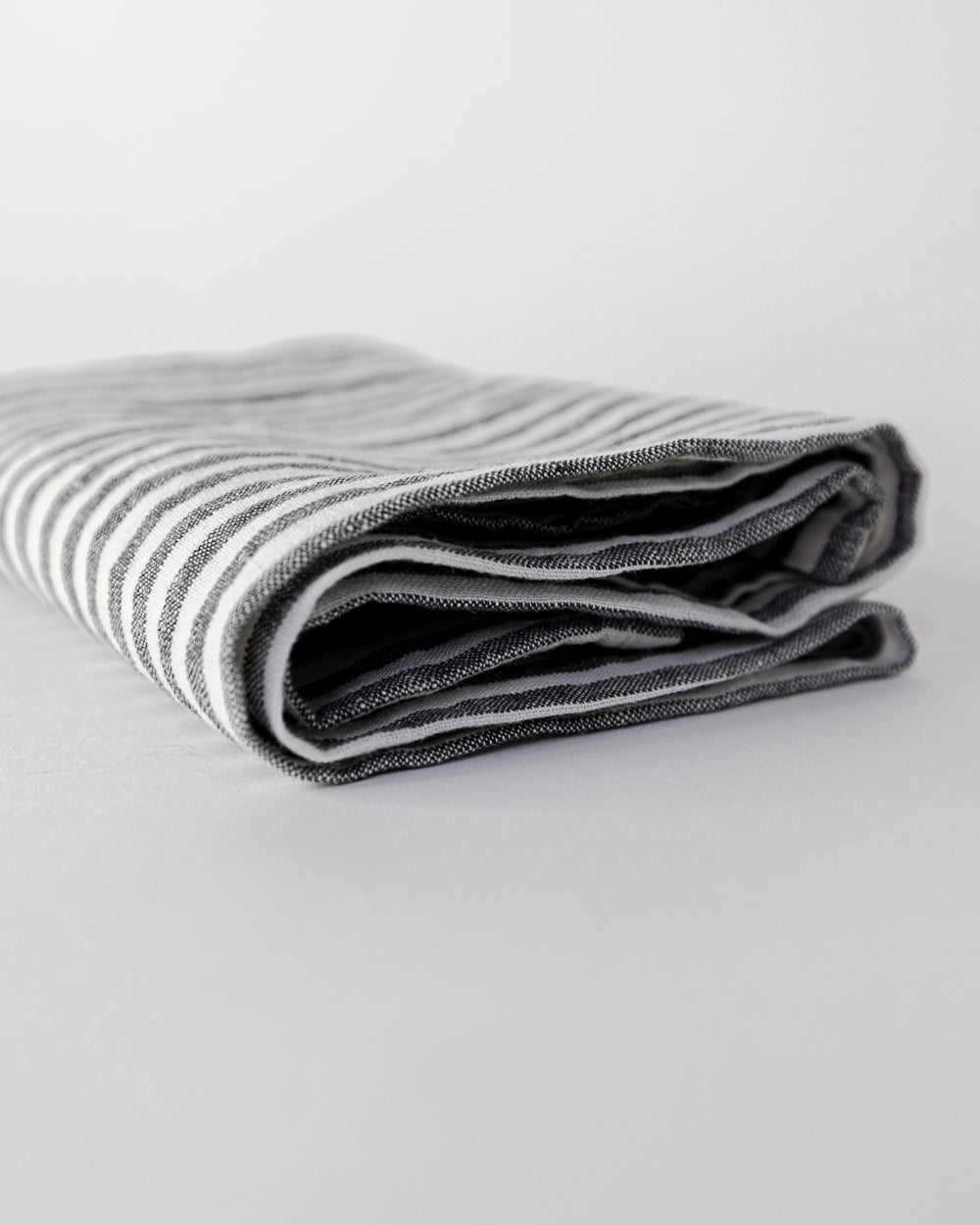 Farmers Son Co. - Linen Kitchen Towel - Grey & White Ticking