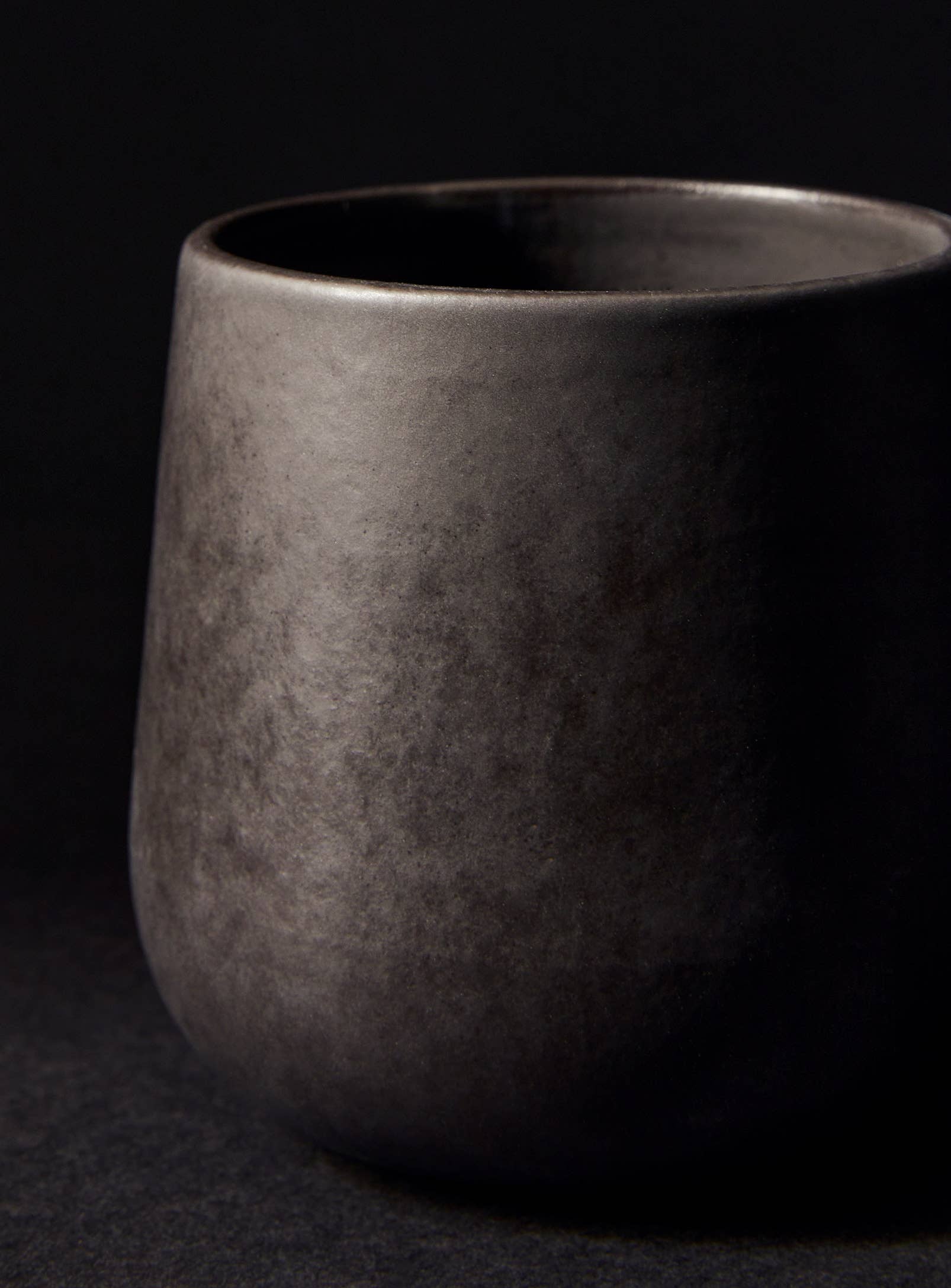 GHARYAN - Stoneware Coffee & Tea Cup | Edan 7.5 oz: Matte Black