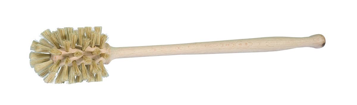 REDECKER Bottle Brush 35cm/14": Untreated beechwood with Light horsehair bristles