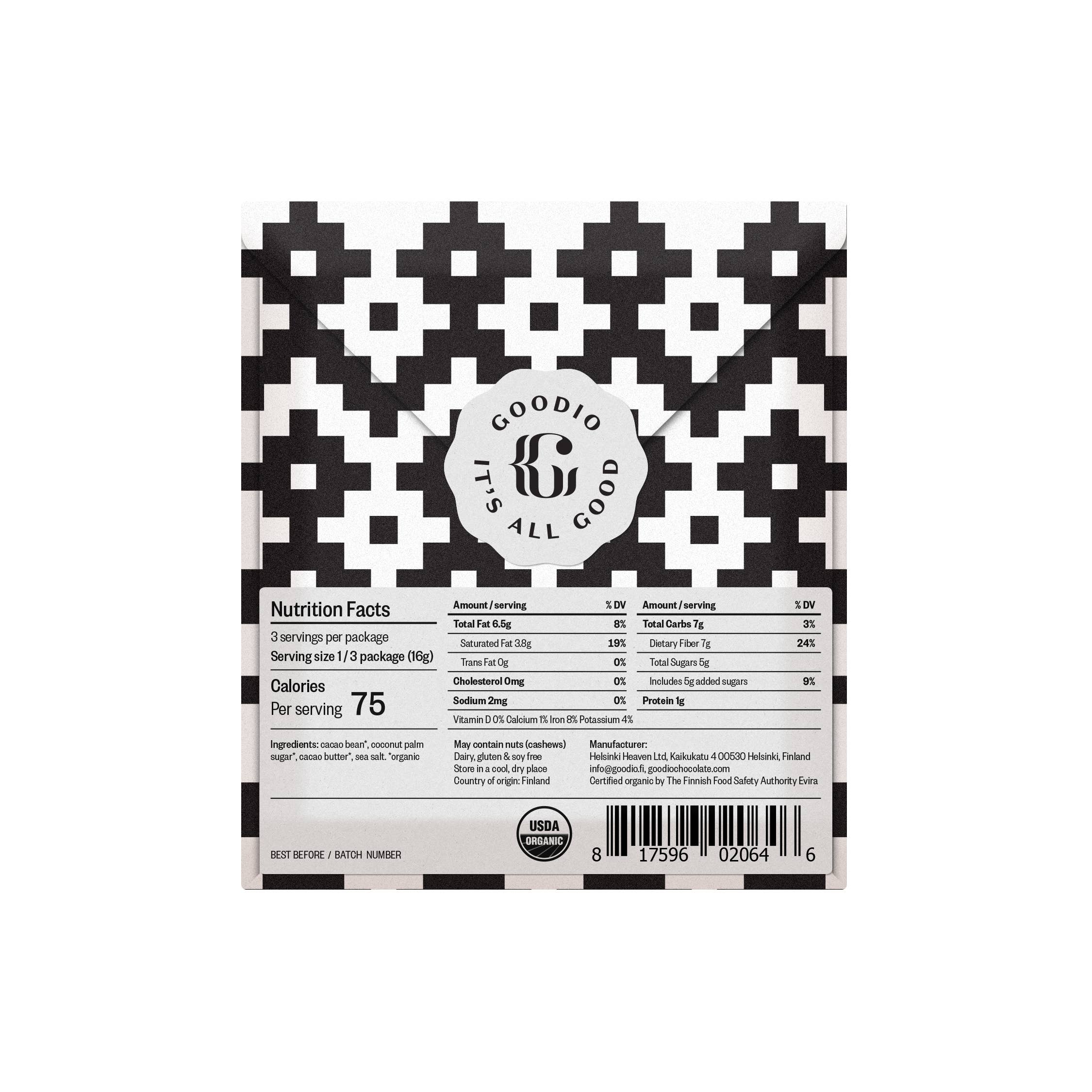 Goodio 77% Sea Salt Chocolate