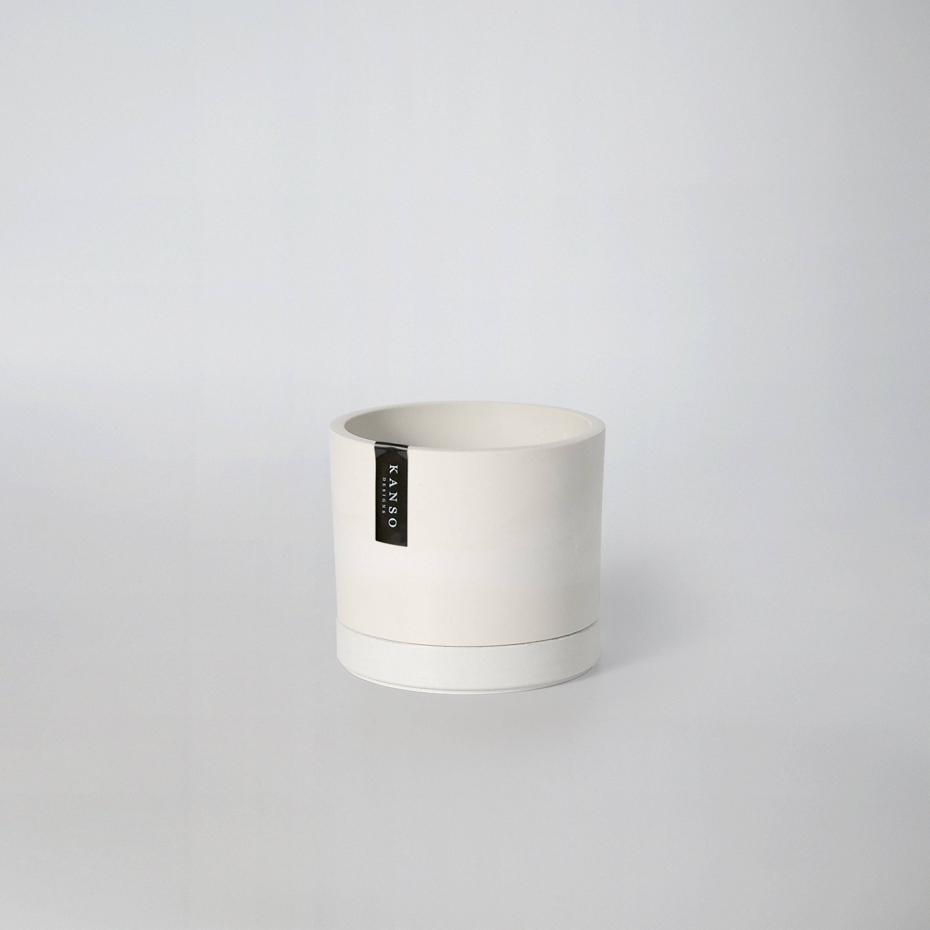Kanso - 3.5" Mini Planter | White Stone