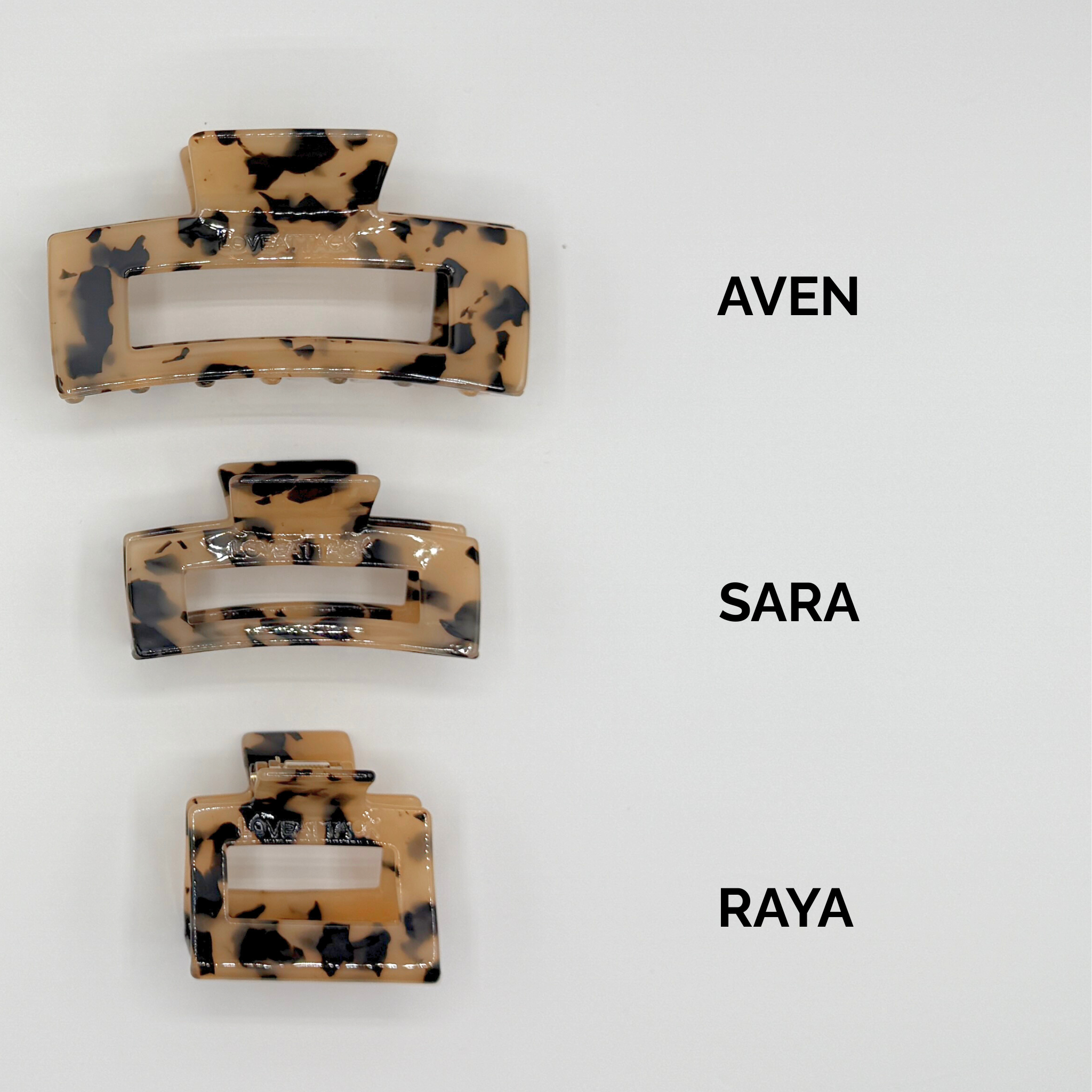 Love Attack - Large Hair Claw Clip: Mochaccino