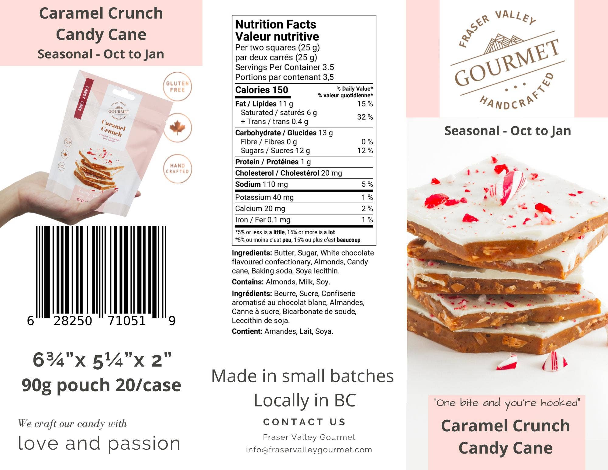 Fraser Valley Gourmet - Caramel Crunch - Candy Cane