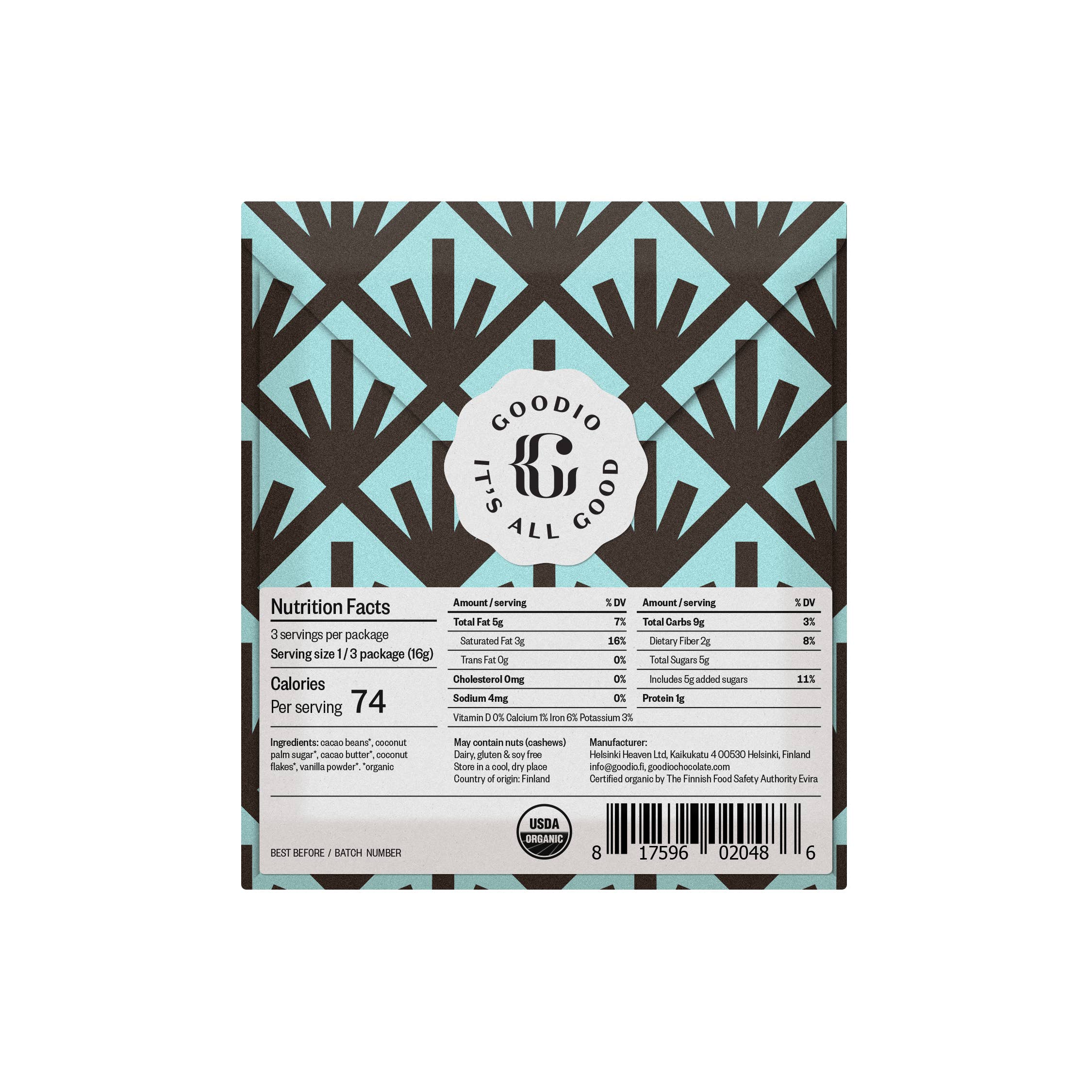 Goodio 51% Coconut Chocolate