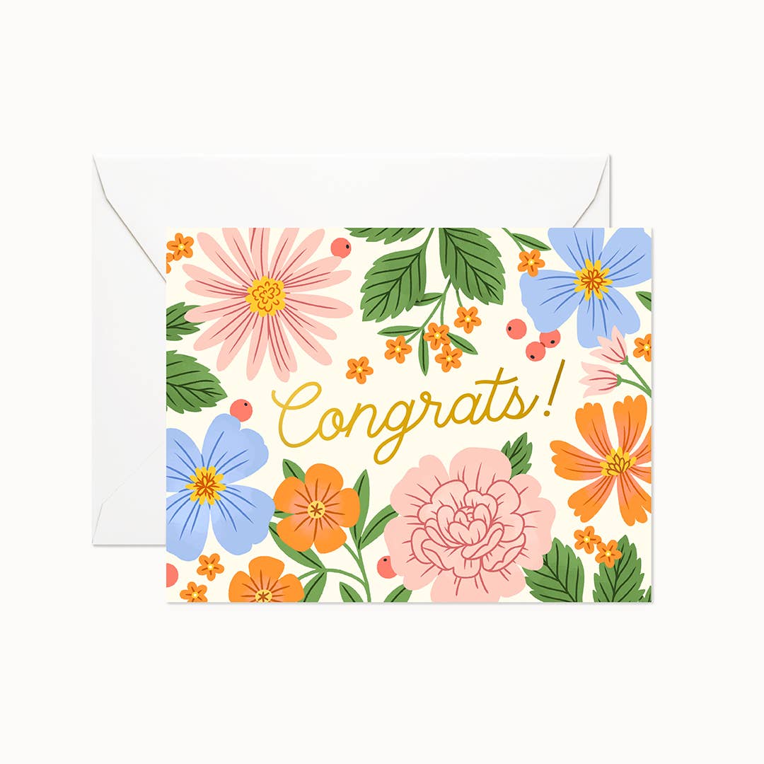 Linden Paper Co - Congrats Summer Garden