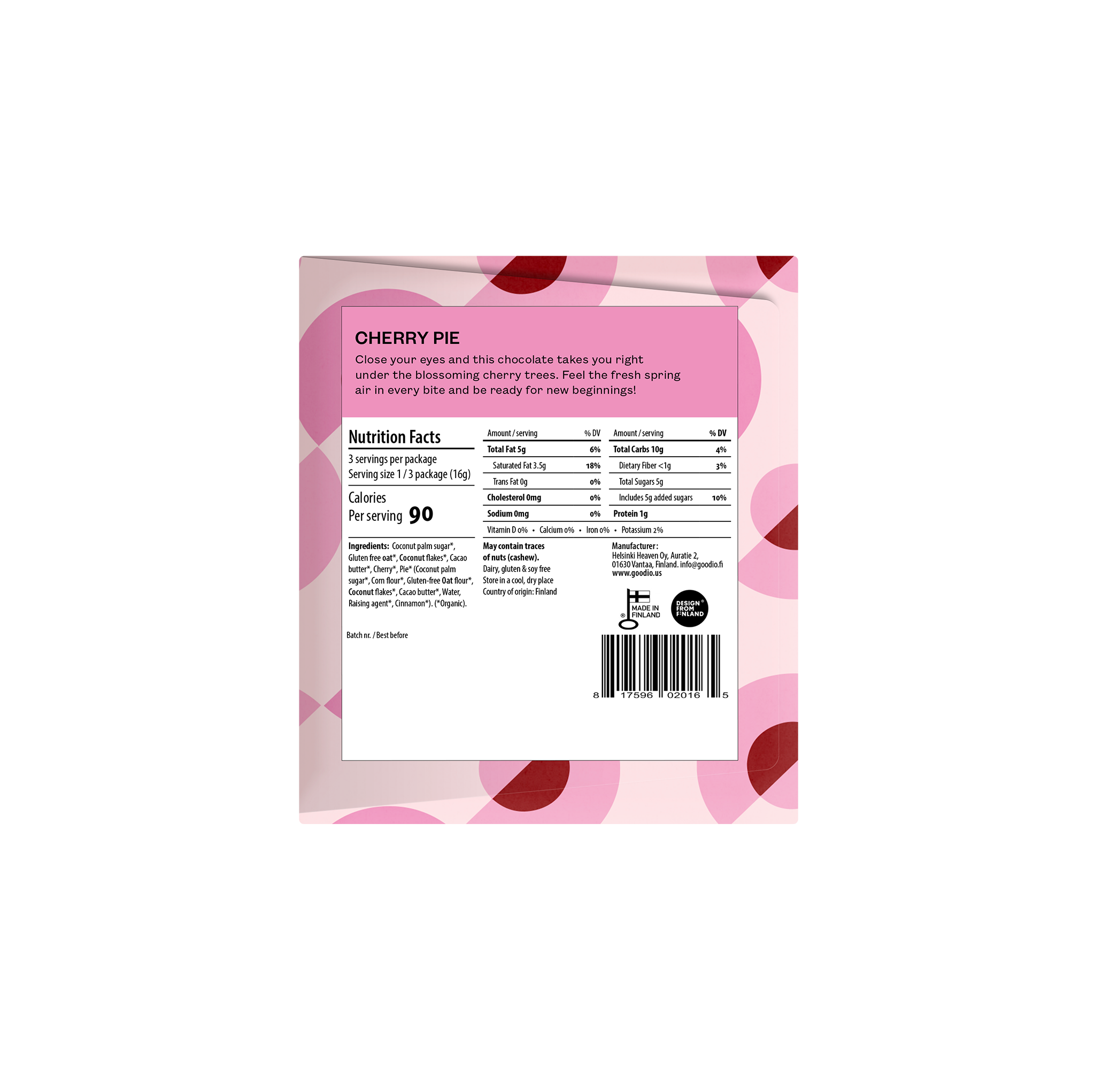 Goodio Cherry Pie Organic White Chocolate