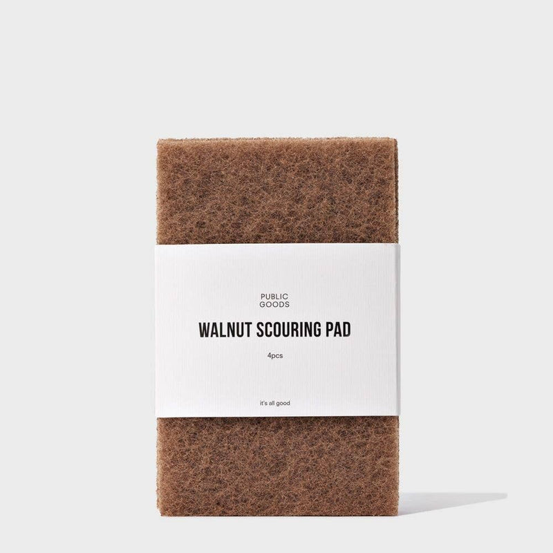 Walnut Scouring Pad 4 ct