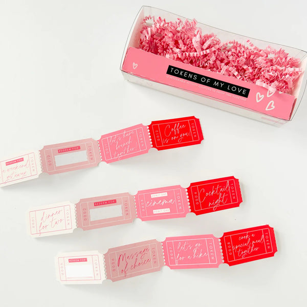 Love Tokens For Couples Valentines - Pre-filled