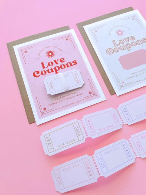 Retro Love Coupons - Pink